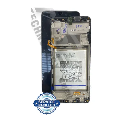 SM-A225 (A22 4G 2021) BLACK (With Frame) LCD + BTRY